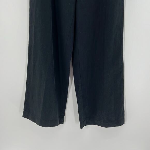 Madewell Women's Pull-On Straight Pants in Drapey Twill - True Black - M - NWT - Picture 3 of 9